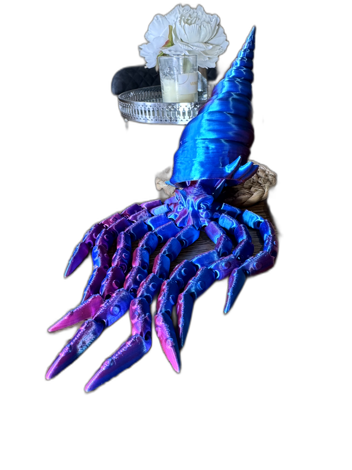 Wavy the Articulated 3D Squid with Removable Shell