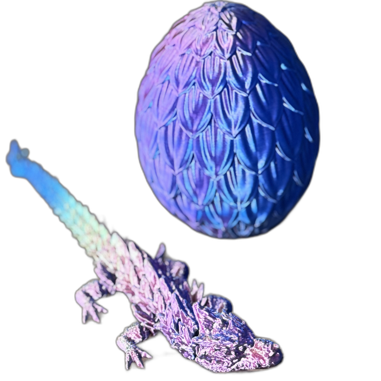 Petal Scaled Dragon Egg with Twist-Lock Shell & Articulated Dragon | Mythical Collectible Gift