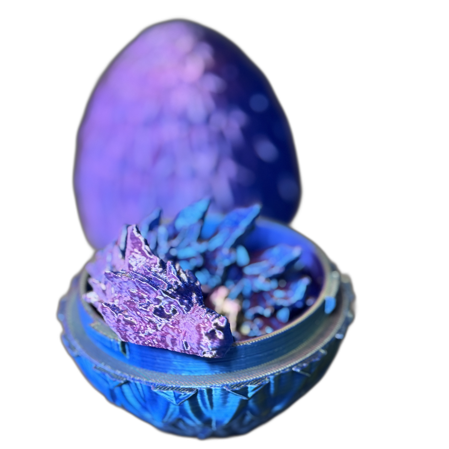 Petal Scaled Dragon Egg with Twist-Lock Shell & Articulated Dragon | Mythical Collectible Gift