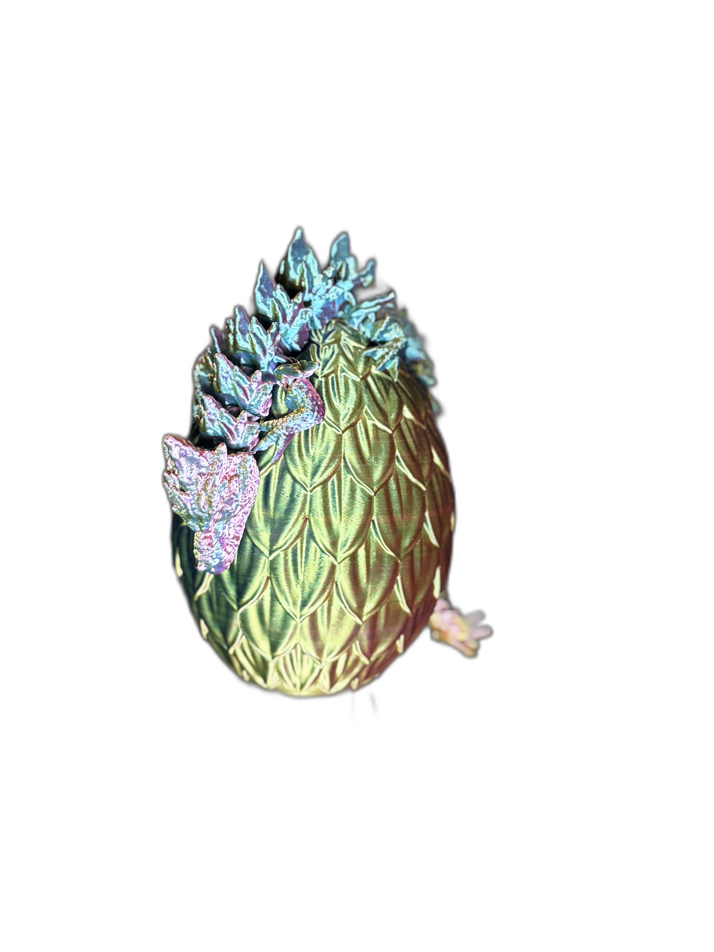 Petal Scaled Dragon Egg with Twist-Lock Shell & Articulated Dragon | Mythical Collectible Gift