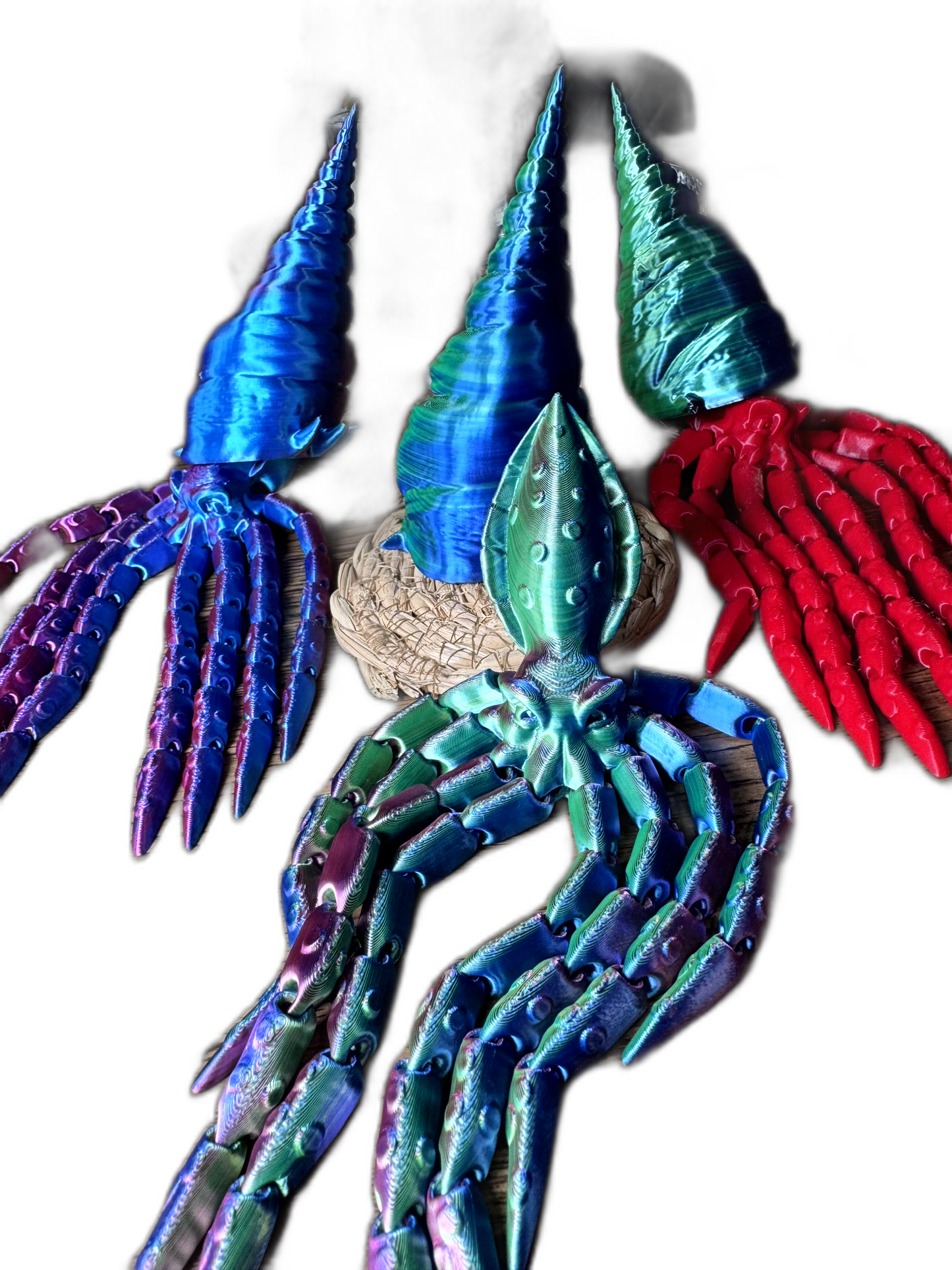 Wavy the Articulated 3D Squid with Removable Shell