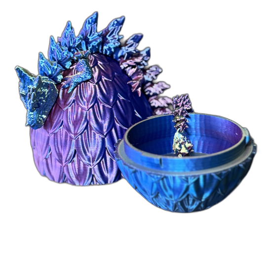 Petal Scaled Dragon Egg with Twist-Lock Shell & Articulated Dragon | Mythical Collectible Gift
