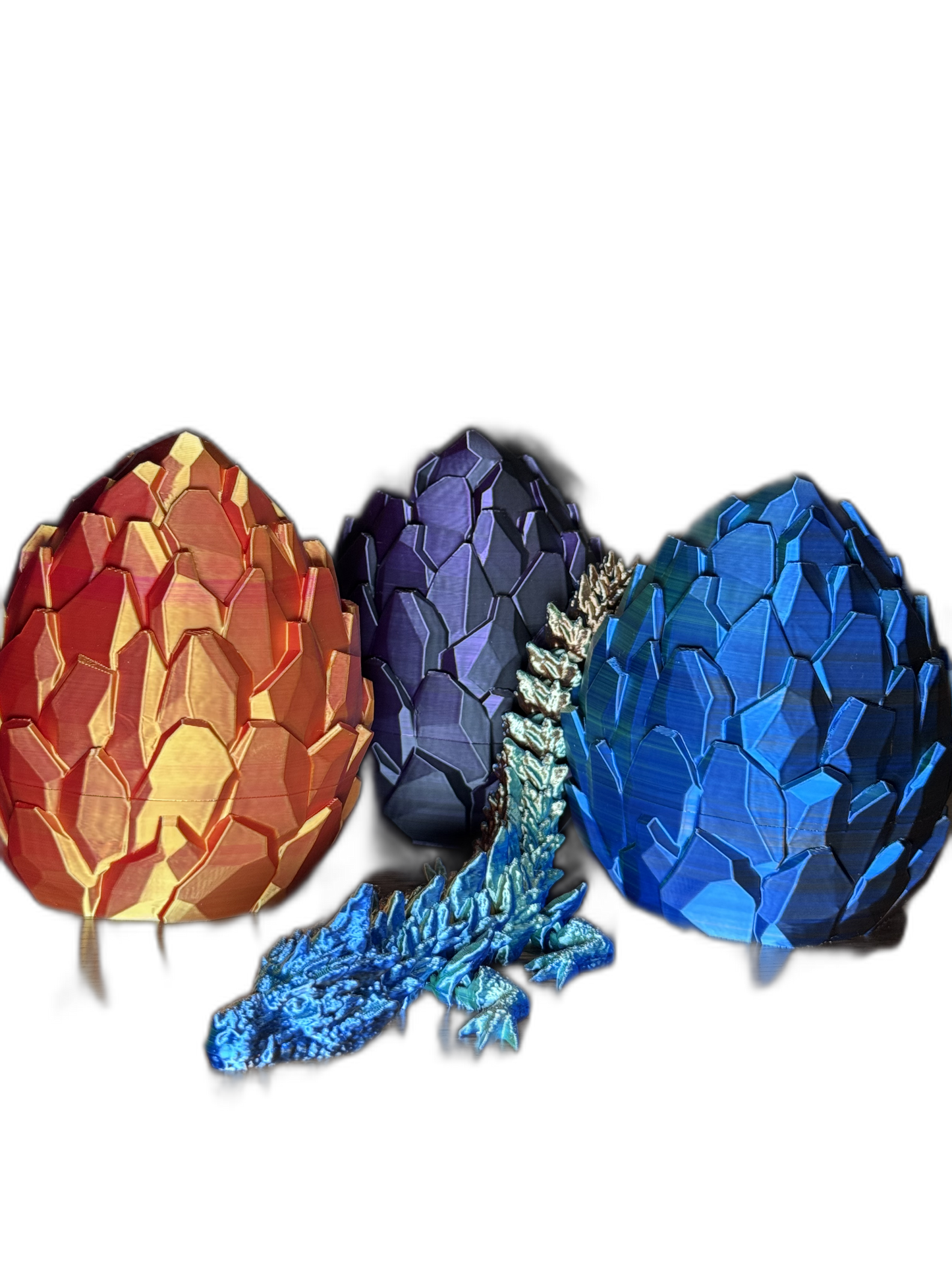 Crystal Dragon Egg with Twist-Open Shell & Articulated Dragon | Fantasy Display Gift