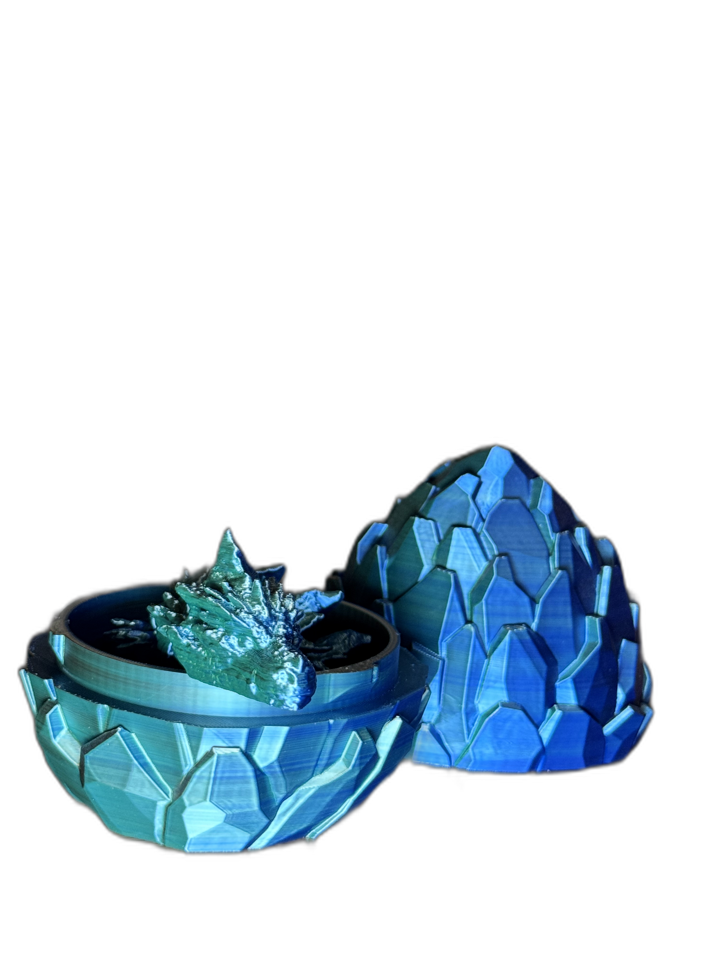 Crystal Dragon Egg with Twist-Open Shell & Articulated Dragon | Fantasy Display Gift