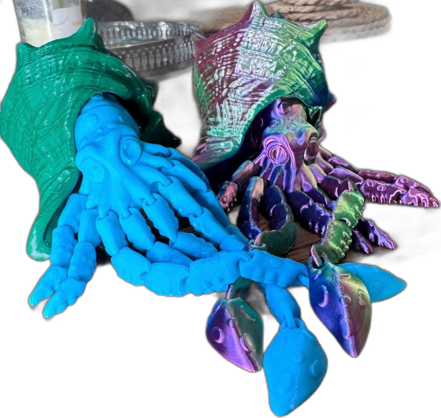 Wavy the Articulated 3D Squid with Shell