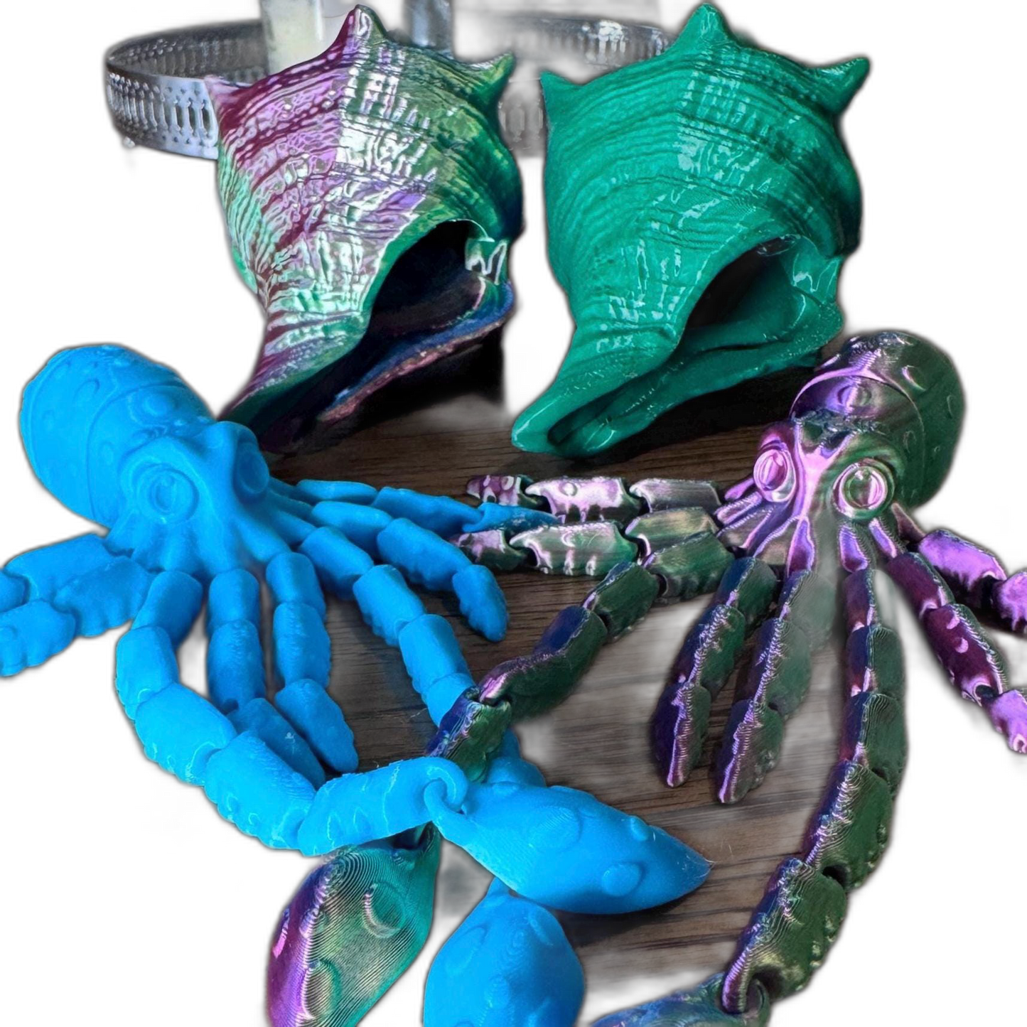Wavy the Articulated 3D Squid with Shell