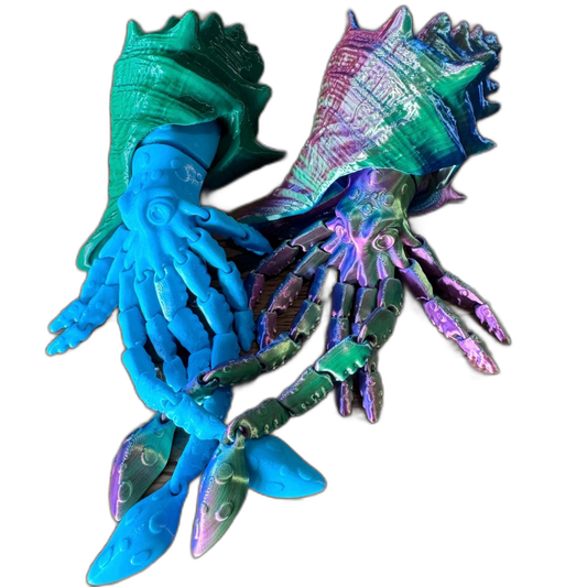 Wavy the Articulated 3D Squid with Shell