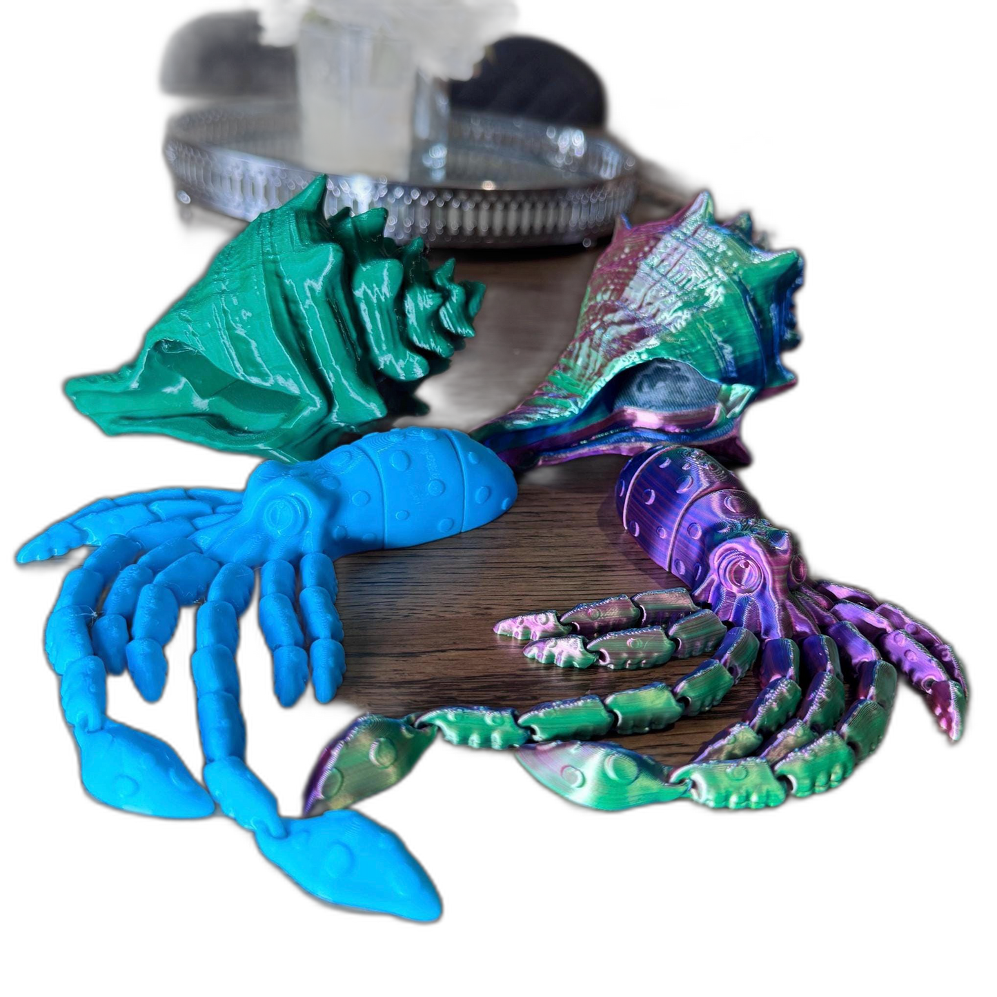 Wavy the Articulated 3D Squid with Shell