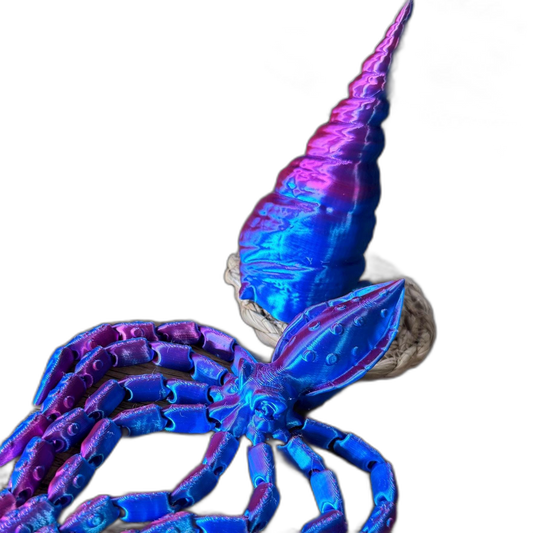 Wavy the Articulated 3D Squid with Removable Shell