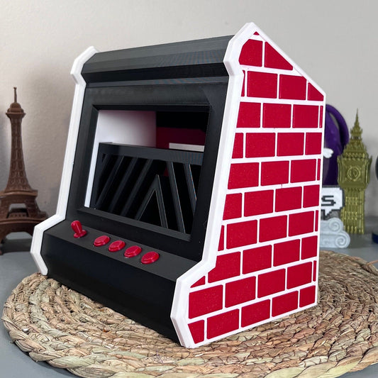 Retro Brick 3D Printed Arcade for Original Nintendo Switch - Game Holder with Controller Storage and Charging Space - 18 Color Options